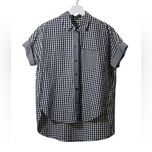 Madewell checker gingham plaid courier shirt button XS